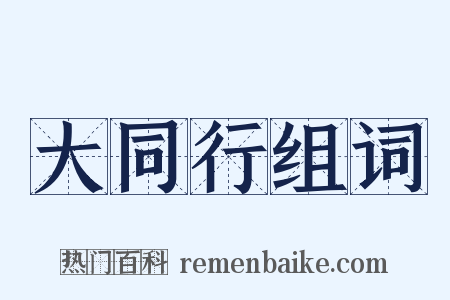 大同行组词是什么意思的图片